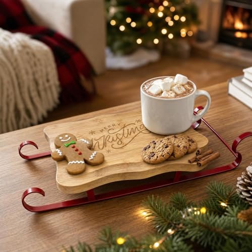 15 x 7'' Flying Santa Sleigh Shape Serving Trays for Party Christmas Decor - image 5