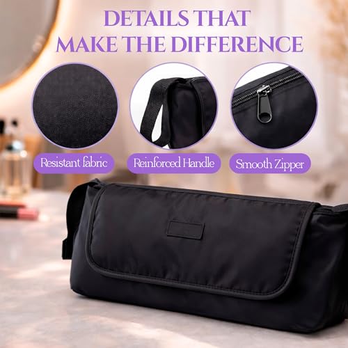 Bolso de viaje para herramientas de cabello y tapete resistente al calor miniatura 5