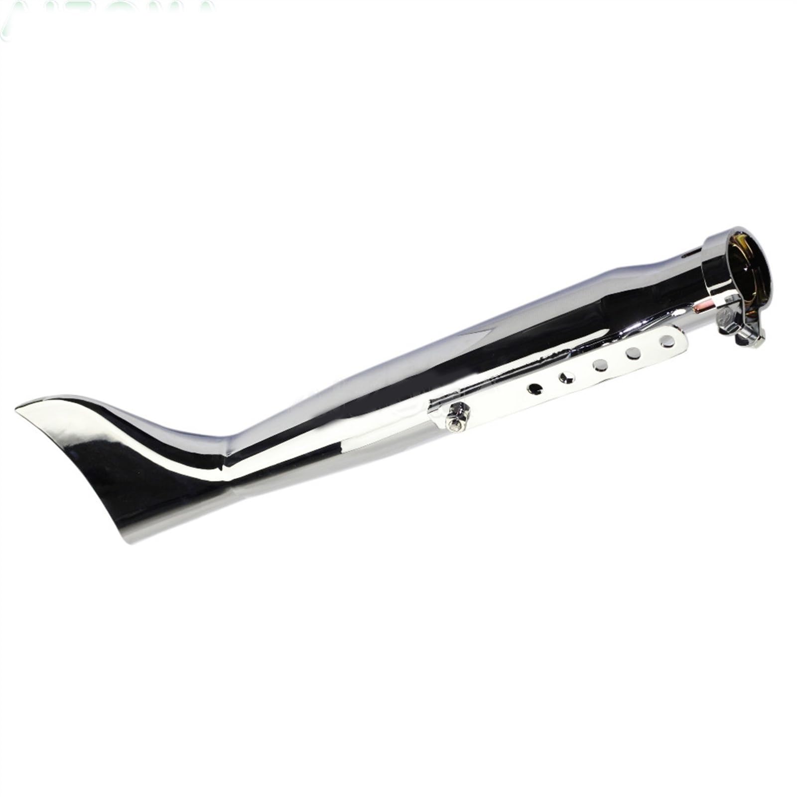 Moto Per Harley Touring Softail Chopper Bobber Chrome Fishtail Silenziatore Di Scarico 550mm Moto Silenziatore Tubo (Color : Left)