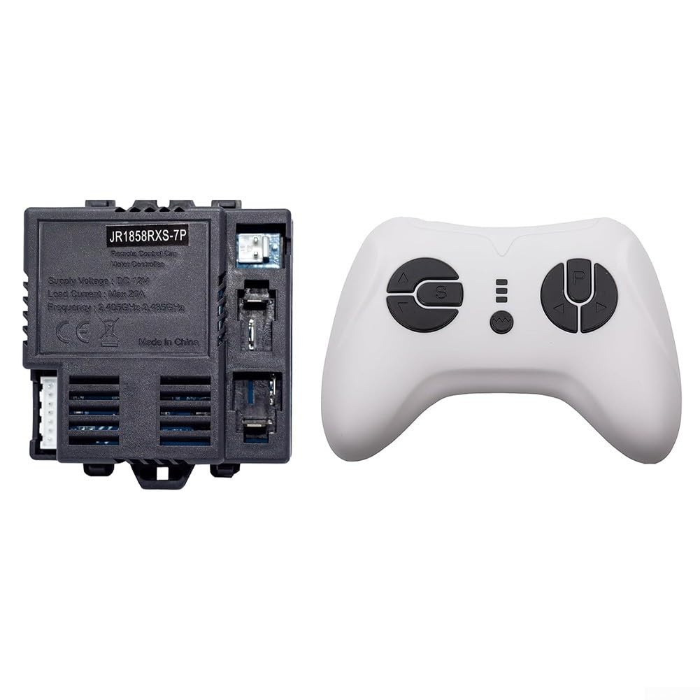Children Electric Car Remote Control, 2.4G Ride On Car Receiver Controller For Kids 12V Toy Vehicles, JR1858RXS-7P With Soft Start Function (JR1858RXS-7P)
