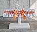 ''HANDMADE''Orange and white satin wedding garter with iridescent flower and rhinestone, Orange prom and wedding lingerie, Toss or keepsake garter