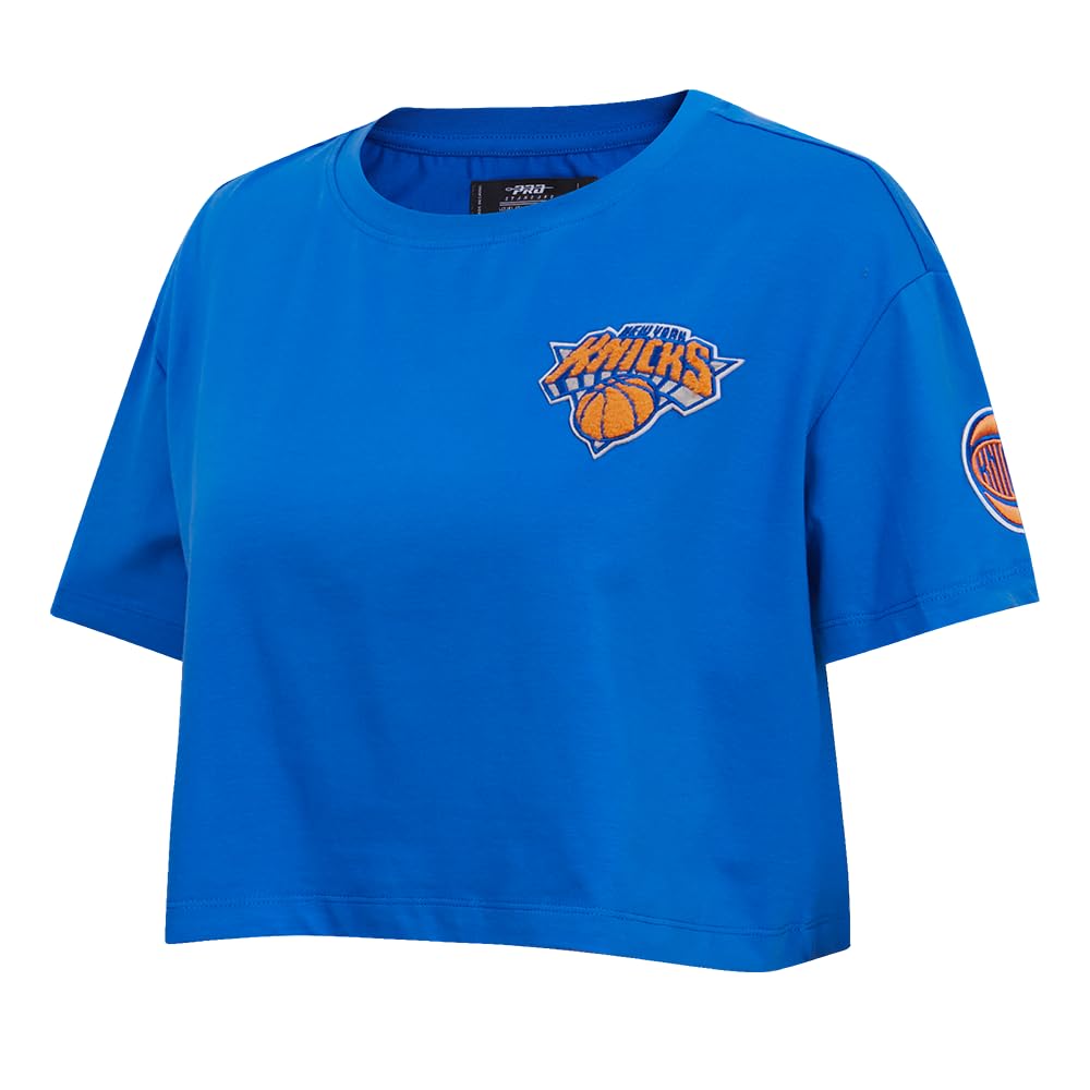 Pro Standard NBA - Maglietta Classica a Maniche Corte in ciniglia di Cotone da Donna