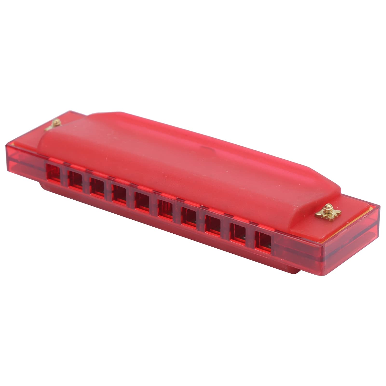 Harmonica for Kids, 10 Hole Harmonica Environmentally Friendly Plastic Elegant Design Plastic Harmonia for Beginners for Amateurs(Crimson)