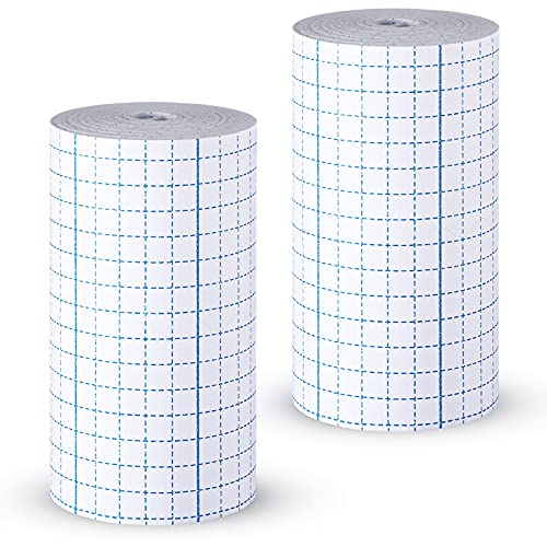 Image of Nuanchu 2 Rolls Non-Woven Cover Roll Stretch Tape 6 in X 10.94 Yard