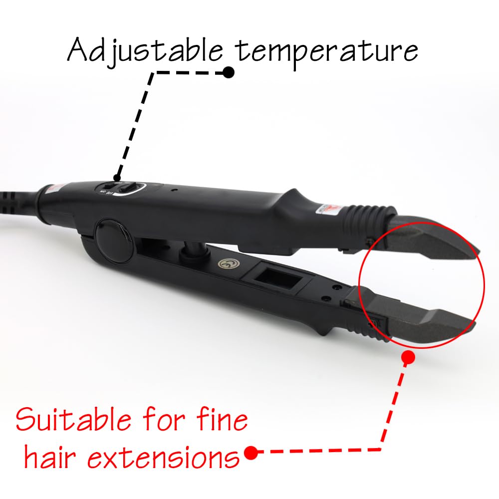 Hair Extension Tool Kit Fusion Kerain Hair Extensions Heat Connector Protection Heat Shield Tail Hair Comb Weft Extension Hair Salon Beauty Accessories US Plug