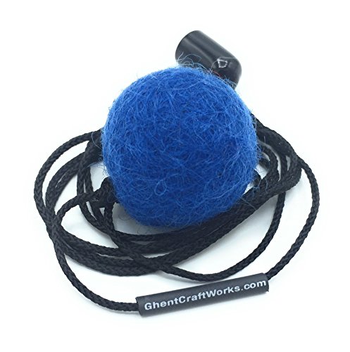 Ghent Craft Works Designer Cat Toy Wand Attachment with 100% Wool Felt Ball. M1 Red Dot Revenge Red Felt Ball Cat Toy Attachments (Marine Blue) â€¦