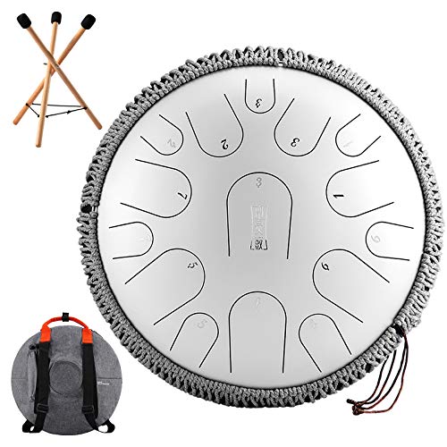 Tambor de acero 15 tonos 13 pulgadas con mochila y baquetas miniatura 1