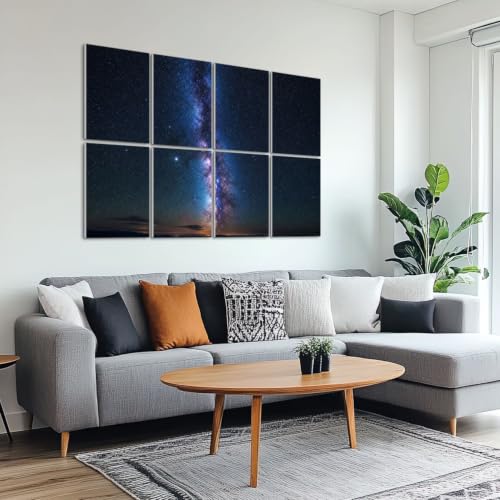 8 Paneles Acústicos Decorativos Absorbentes de Sonido de Espacio Profundo Estrella Cielo 48"x32" para Estudios de Grabación Oficina miniatura 6