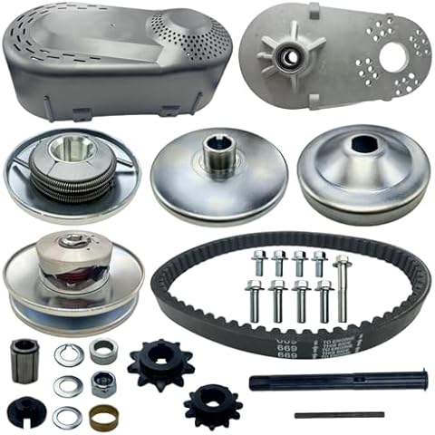 212CC Torque Converter CVT 3/4" Go Kart Clutch COMET TAV2 30-75 218353A Manco 12T #35 and 10T #40 41 420 Chain Driver Pulley Replacement Set - 30 Series Cover