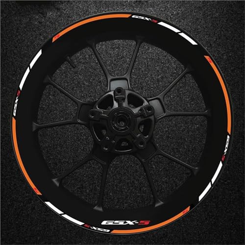 Felgen Aufkleber Felgenaufkleber-Set Für Suzuki GSX-S1000 GSXS1000 GSXS GSX-S 1000: Reflektierende Streifen Und Nabenaufkleber Motorrad Dekor Felgenaufkleber(Farbe 22)