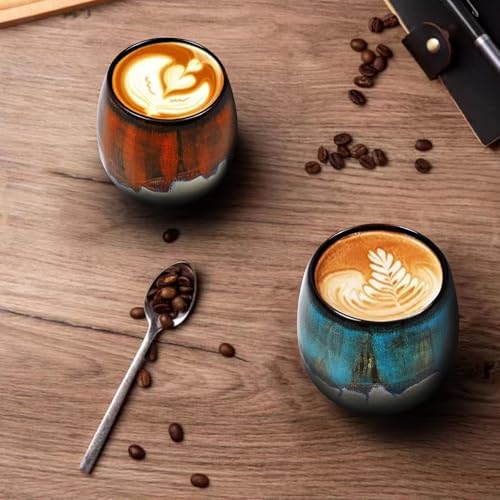 Tolatr B0BBZFC7MK_CA NARF Ceramic Kiln-Change Espresso Cups Small Espresso Coffee Cup Spirits Cups Tasting Cups Ceramic Mate Cup Set Of 4 thumb #6