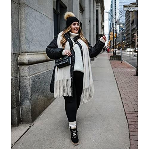 NEW YOUNG 2 Pack Plus Size Fleece Lined Leggings Women-1X-4X High Waist Winter Tummy Control Thermal Warm Yoga Pants4