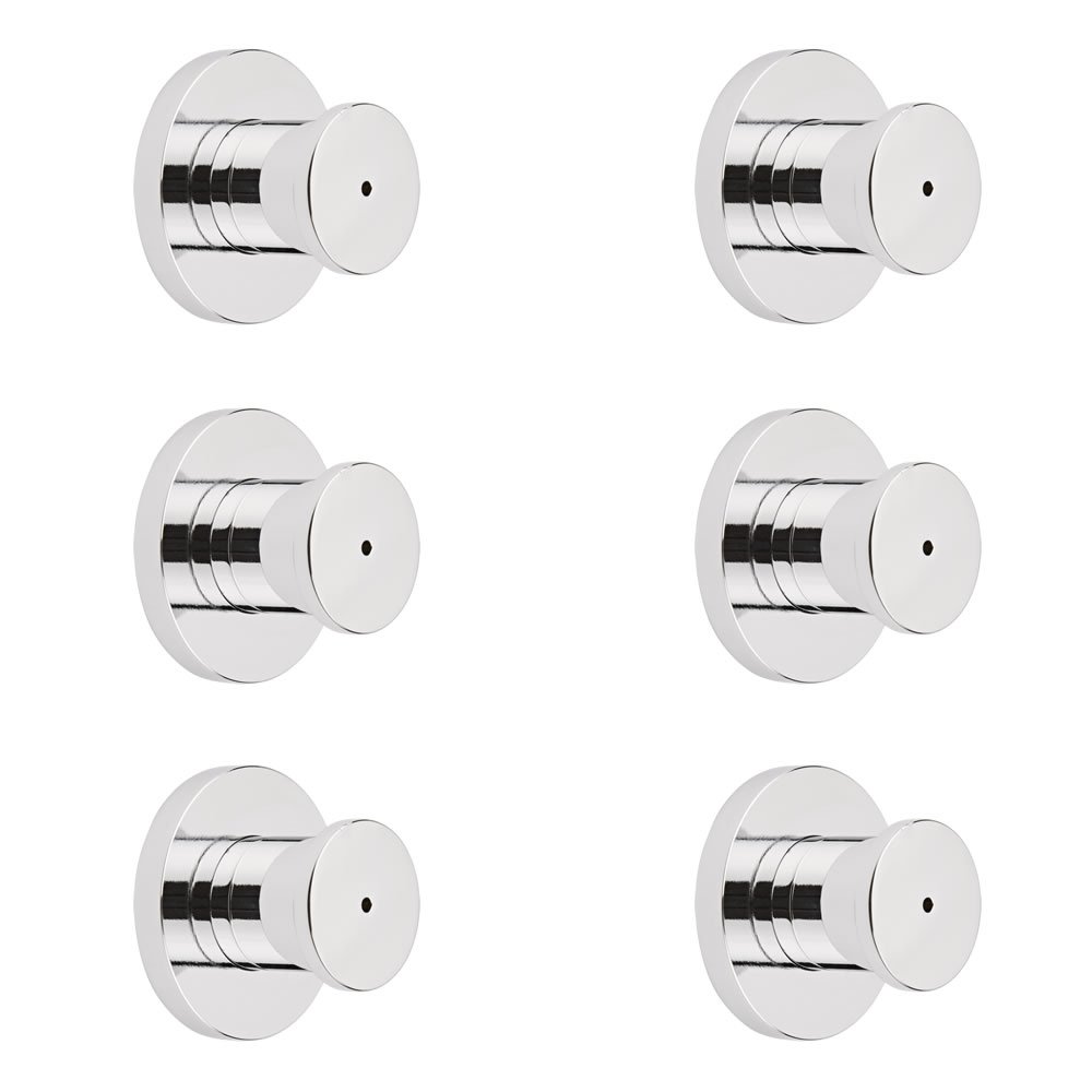 Milano Chrome Mirage Front Fix Bathroom Shower Round Body Jet - Pack Of 6