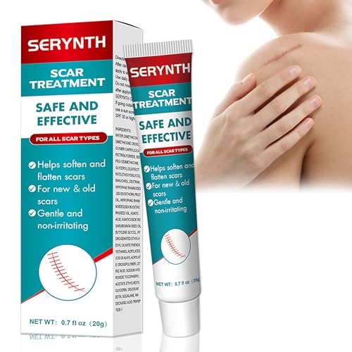 Crema cicatricial 20g, crema cicatrizante eficaz - reduce la apariencia de cicatrices viejas y nuevas de quemaduras, heridas, acné, éticas, queloides, cesarianas
