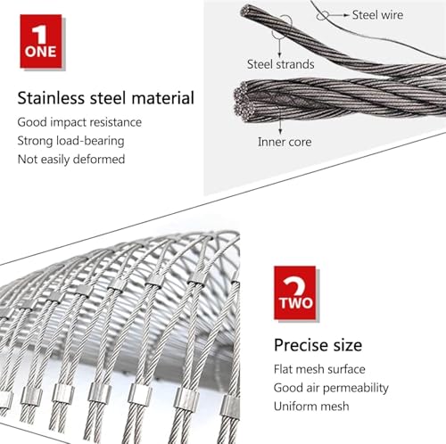 Filet de securite en acier inoxydable 304 de qualite architecturale