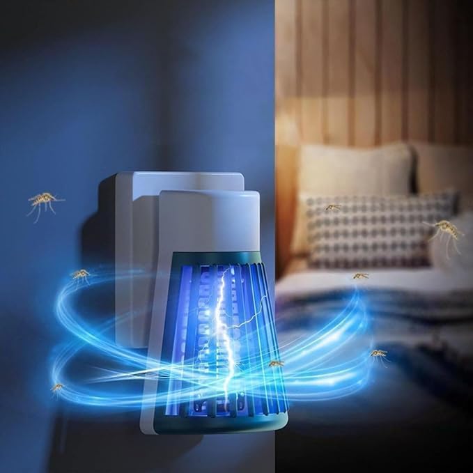 Image of Mosquito Lamp Eco-Friendly LED Mosquito Killer Machine - USB-Powered Indoor Bug Zapper for Home - Chemical-Free Insect Trap Safe for Kids & Pets - Easy to Clean (A2)