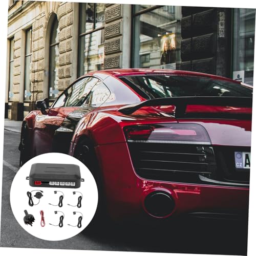 Sensor de marcha atrás para coche PRETYZOOM con monitor de sensores de aparcamiento acústico 4