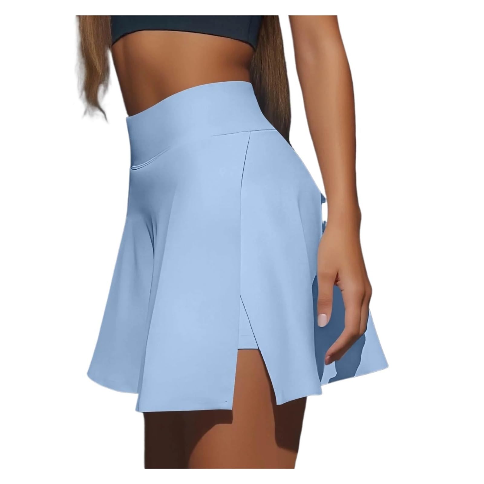 Tennisrock Damen Frauen Sport Rock Casual Hohe Taille Gym Quick Dry Mini Röcke Einfarbig Kurze