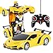 2 en 1 Control Remoto Coche Conducción Coches Deportivos Conducir Deformación Robot Modelo RC Coche Juguetes Regalo para niños de 6-12 años