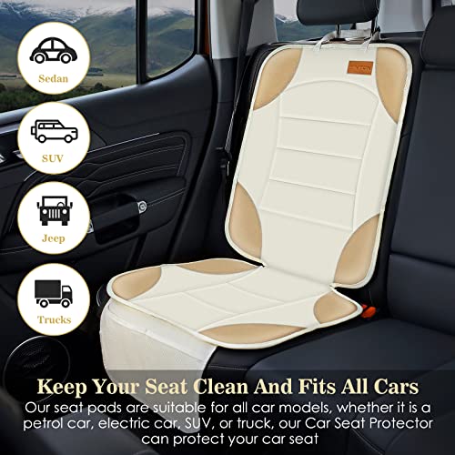 Siivton Car Seat Protector For Child Car Seat, Car Seat Cushion For Leather And Fabric Seats, 2 Mesh Pockets, Non-Slip Bottom, Waterproof Protectors For Vehicles Baby Pets (2 Pack) #TOP3