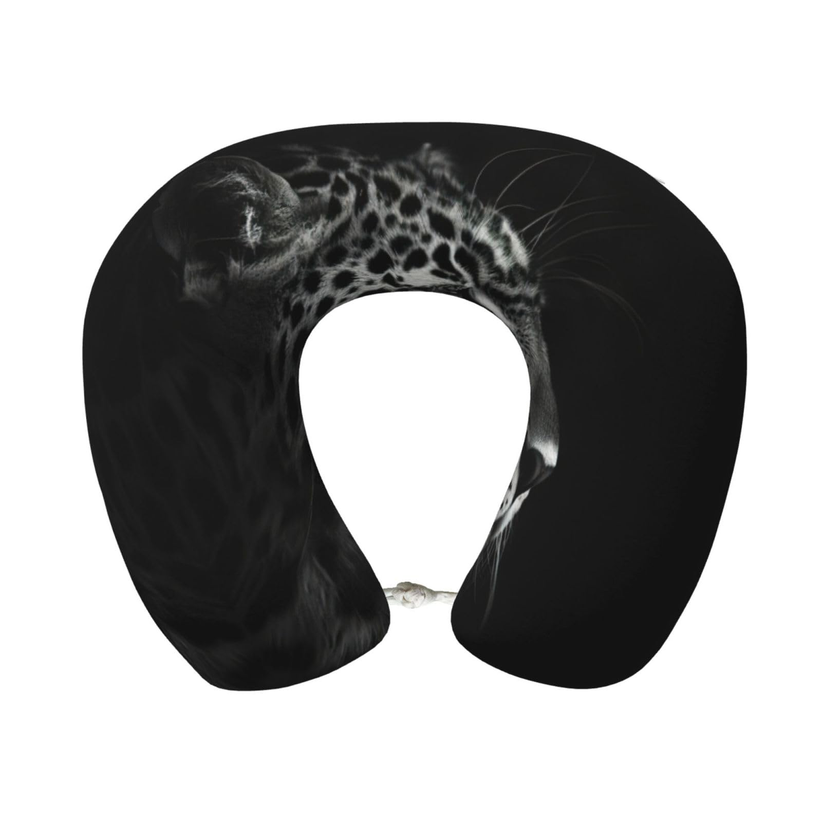 peiyeety Leopard Print Custom U-Shaped Pillow,Memory Foam Cervical Neck Travel Pillow,for Home,Camping,Travelling
