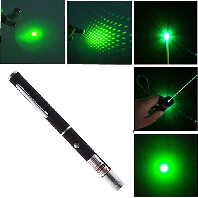 Lyrics Creation Green Multipurpose Laser Light Disco Pointer Pen Beam with Adjustable Cap to Change Project Design for Presentation for Kids Toy.