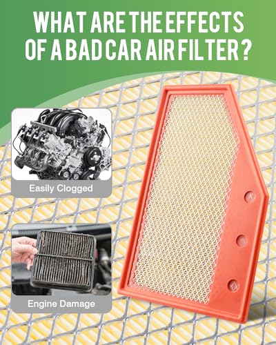 Image of 2-Pack Engine Air Filter Fits for 2025-19 Cadillac XT4, 2025-16 Chevrolet Malibu, 2026-21 Buick Envision, 2020-18 Regal Sportback, 2020-18 Regal TourX Air Filter Replacement Car Accessories