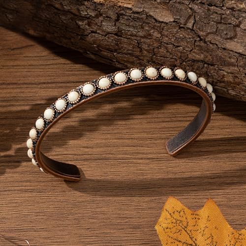 Western Boho Bracelets Turquoise Bracelets Jewelry for Women Cowgirl Cuff Chunky Vintage Bracelet Country Gift Accessories3