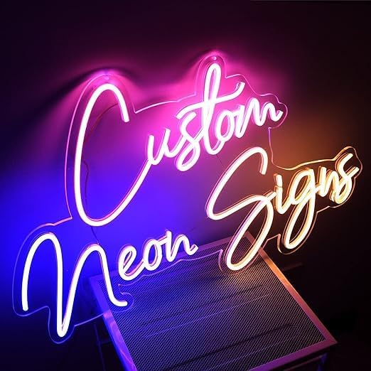 Neon Schild Personalisiert LED Leuchtschriftzug mit 12 Farboptionen Leuchtschild Neon Schriftzug Leuchtschrift mit Motiv für Hochzeit Club Jubiläum Bar Geburtstag Verlobung Party Salon Wand Dekor