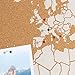 Miss Wood Map XL - Mapa del mundo de corcho, 60 x...