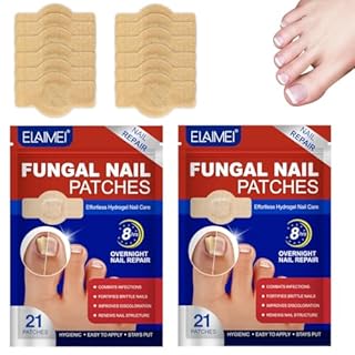 42 pezzi di cerotti per unghie fungine, cerotti per il trattamento dei funghi alle unghie dei piedi, cerotti per unghie, riparazione unghie extra forte per 8 ore, efficaci contro le infezioni fungine