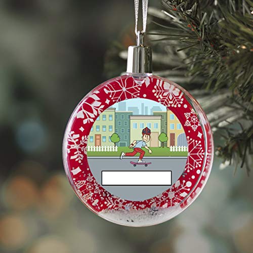 PrintedPerfection.com Personalized StoryLine Cartoon Caricature Snow Globe Christmas Ornament: Taxi Driver - Female