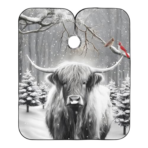 Hezely Mountain Cattle Hair Dye Cape, Barber Cape for Adults,Waterproof Salon Cape,Waterproof Hairdressing Styling Hair Cutting, 65