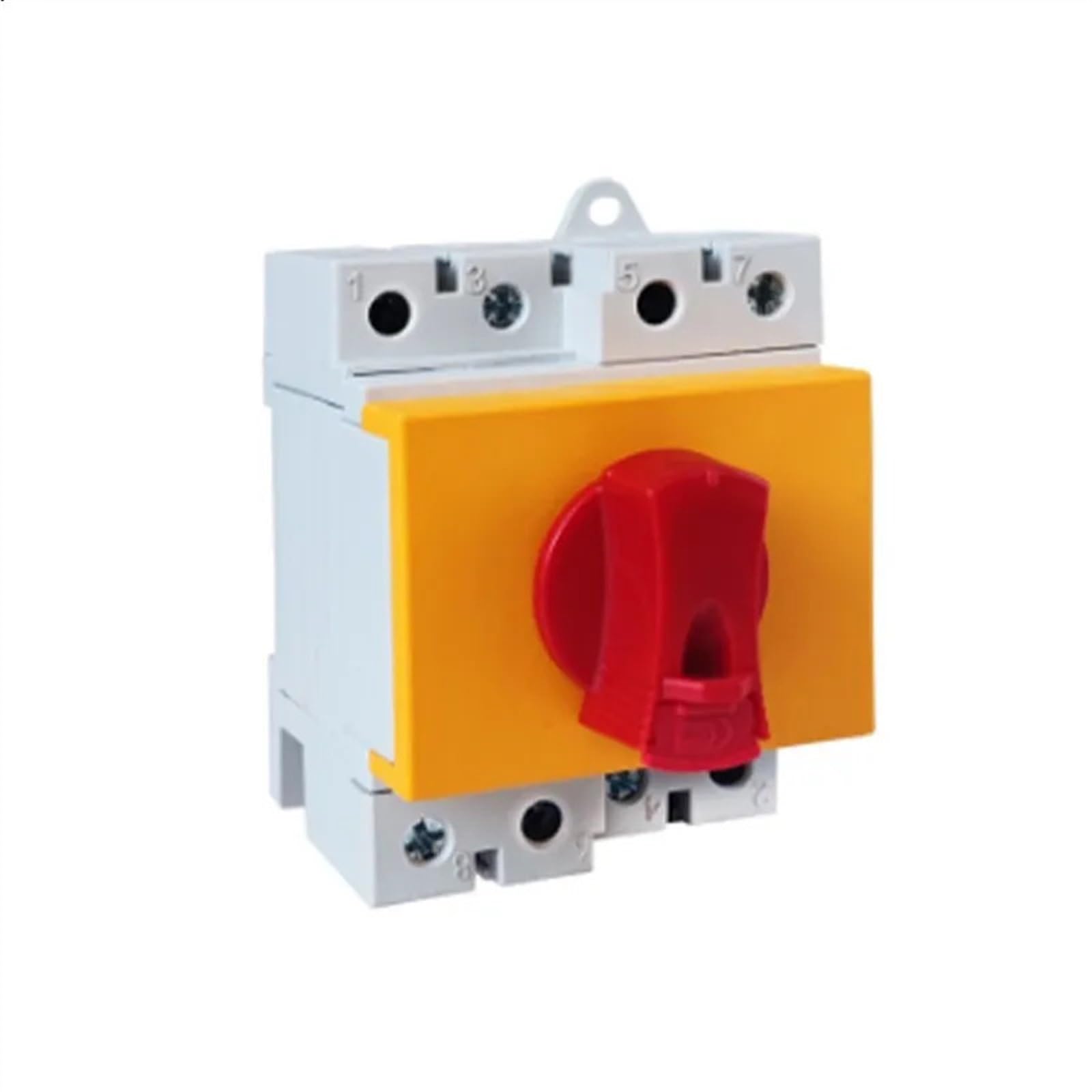 Sezionatore CC solare fotovoltaico 4P 2P 1000V 600V 32A Sezionatore rotativo su guida Din for maniglia rotante solare DC BOX(Yellow,4P_600V)
