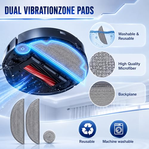 Image of 29 Pack Accessories Kit,Compatible with Roborock S8 MaxV Ultra Robot Vacuum,1 Mop Clean Brush,2 Roller Brush,4 Small Mops,4 Mop Pads,4 Hepa Filters,6 Side Brushes,6 Vacuum Bags,S8 Max Parts