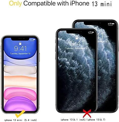 CJXLLQ Cases for Apple iPhone 13 Mini,Luxury Stylish PU Leather Ultra Slim & Thin Soft TPU, Non-Slip, Drop-Proof, Shock-Proof and All-Round Protection Phone 13 Mini Case 5.4 inch (Black)