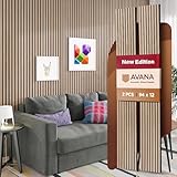 Avana Acoustic Wood Wall Panels – 94.4 X 12.6 Inch White Oak Acoustic Panels 2 PCs – Wall Panels For Interior Wall Decor For Homes, Offices, Studios – Sturdy And Durable Wood Panels For Wall