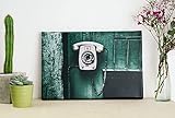 Rechteck Telefon mit Wählscheibe Leinwand Druck Fotografie 20 x 30 cm Kunst Fotografie Wanddeko Wandbild