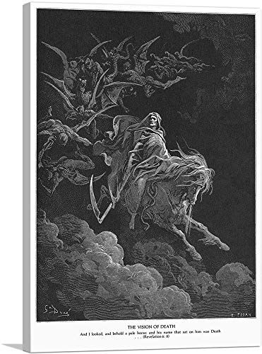 ARTCANVAS Death On The Pale Horse Canvas Art Print by Gustave Dore - 40
