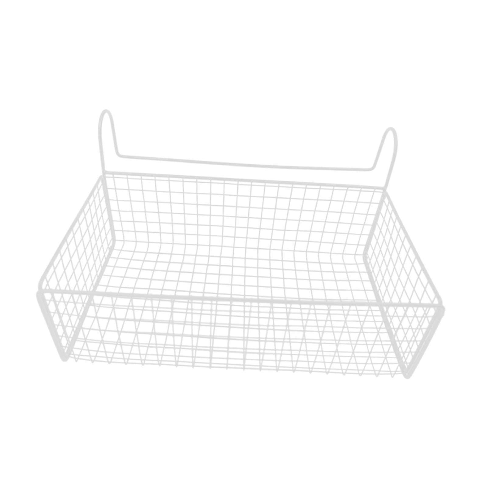 Bedside Hanging Storage Basket Rustproof Beside Shelf for Bedroom Home White Without Hooks-image-46