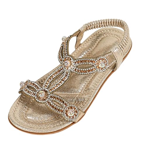 Toddler Girls Pearl Sequins Sandals Formal Dress Open Toe Fancy Wide Shoes Kids Baby Elegant Flat Non Slip Fancy Shoes