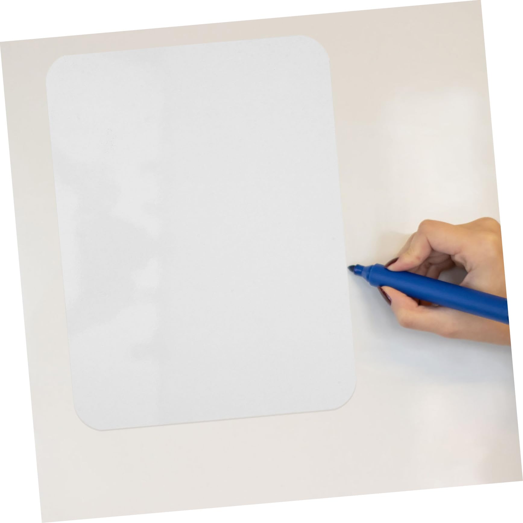 NUOBESTY 5 Stück-pack Doppelseitige Tisch Memotafel aus Faser Weiß Abwischbar und Wiederverwendbar für Büro und Schreibtisch