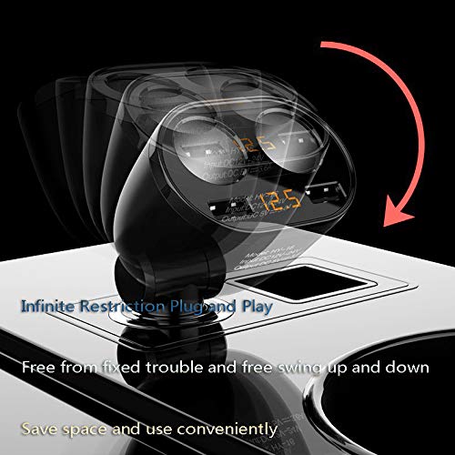 Caricabatteria per Auto, Ricarica USB per Auto - Caricabatterie 2USB - Accendisigari Auto per Un Minuto Due - Ricarica Rapida