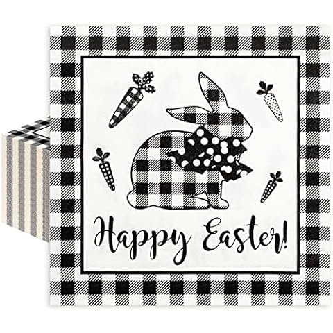 Whaline 80 Pack Easter Luncheon Napkins Cover