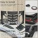 LitMiRaCle Rear Window Louvers for Chevrolet Camaro, External Accessories Sun Shade Windshield Cover Compatible with Chevy Camaro 2016 2017 2018 2019 2020 2021 2022, Carbon Fiber