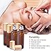 PrettyCare Essential Oil Roller Bottles - 10ml Amber Glass, 6 Pack, 2 Extra Stainless Steel Balls, 12 Labels, Opener, Funnels