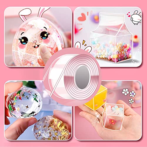 Altsuceser Creative Nano Tape Bubbles, DIY Multiple Play Methods Intellectual Development Nano Tape Kneading Toys, Double Sided Nano Tape Elastic Bubble DIY Craft Kit for Girls, Boys, Kids A