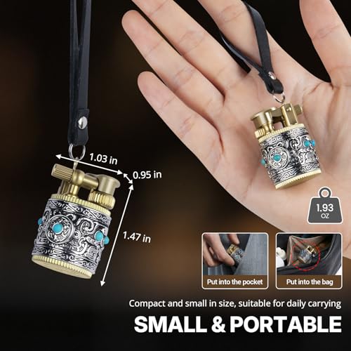 Encendedor Vintage pequeño recargable de queroseno miniatura 2