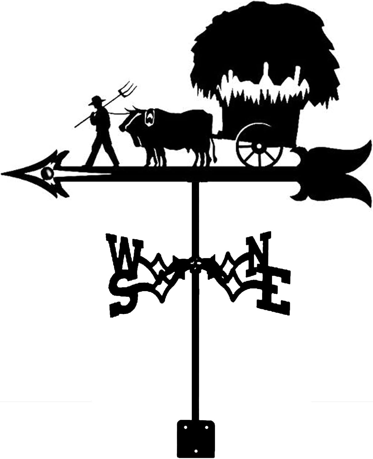 風向計、風見鶏、レトロ方向インジケーターステンレス鋼測定ツール風見鶏防錆コーティング屋外ルーフマウント用風向インジケーター