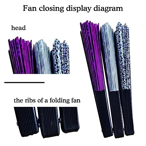 BOWTONG UV Glow Rave Fan, Hand Fan Festival Fan Geschenk für EDM, Musikfestival, Event, Party-8